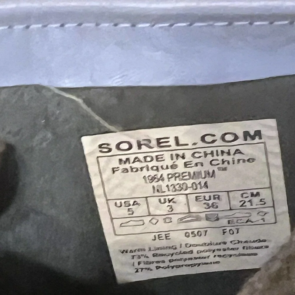 Sorel 1964 Premium Size 5 Pebbled‎ Winter Snow Boots Black Blue